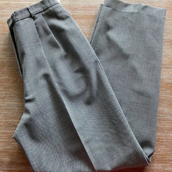 NWT Talbots Black White Houndstooth High Waisted Tailored Pants Size‎ 10 - Picture 1 of 7